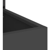 vidaXL Vrtno korito z dekorativno ploščo Črna 50 x 140 cm Mnogi jeklo | Shoptok.si