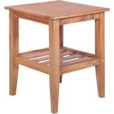 The Living Store Klubska mizica 40x40x50 cm kvadratna trdna tikovina - Klubska Mizica, (21574399) Cene
