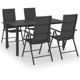  5-dijelni vrtni blagovaonski set crni | shoptok.hr