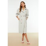 Trendyol Beige Belted Windbreaker Detailed Water Repellent Long Trench Coat | ePonuda.com