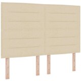  Box Spring postelja z vzmetnico in LED krem 160x200 cm tkanina, (22050301) Slike