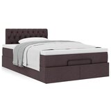 vidaXL Otomanski posteljni okvir z vzmetnico rjav 120x200 cm blago Cene