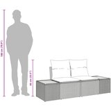  Vrtni kauč Crna 184 x 62 x 85cm poliratan | Eponuda.com