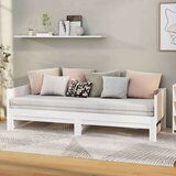 Izvlečna dnevna postelja bela trdna borovina 2x(80x200) cm, (20787935) | Shoptok.si