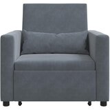 SOFA na razvlačenje Singl s kotačima Tamno siva Baršun | Eponuda.ba