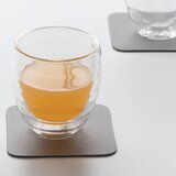 Kela SET PODMETAČA ZA ČAŠU KIMARA, 10x10x0,2cm PU-KOŽA SIVA 4/1 | shoptok.hr