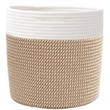  Košare za pohranu 2 kom smeđe-bijele Ø 28x28 cm pamučne | Eponuda.com