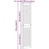  Ormarna vrata Prirodna 170 x 2,1 x 39,5 cm Čvrsto borovo drvo | shoptok.hr