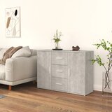  Komoda siva boja betona 91 x 29,5 x 65 cm od konstruiranog drva | shoptok.hr