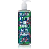 FAITH IN NATURE Aloe Vera & Tea Tree naravno tekoče milo za roke z izvlečkom čajevca 400 ml | Shoptok.si