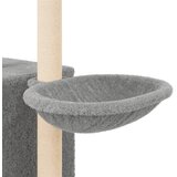  Penjalica za mačke sa stupovima za grebanje svjetlosiva 145 cm | shoptok.hr