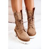 Boto Leather High Boots Workers Nicole Light Brown 2706 | ePonuda.com