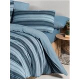 Mila Home Modra posteljnina za zakonsko posteljo/podaljšana z rjuho/4-delna 200x220 cm Stripes – | Shoptok.si