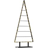  Metalna božićna jelka s stalakom Crna 150 cm Čelik | shoptok.hr