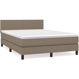  s oprugama i madracem smeđesivi 140 x 190 cm od tkanine | shoptok.hr