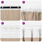  Zavjese za blackout s prstenovima 2 pcs Sivo-smeđa 245 x 140 cm | Eponuda.ba