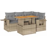  5-dijelni vrtni set sofa s jastucima bež od poliratana | shoptok.hr