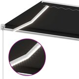 vidaXL Ročno zložljiva tenda z LED lučmi 350x250 cm antracitna | Shoptok.si