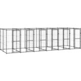 vidaXL Zunanji pasji boks jeklo 14,52 m² Cene