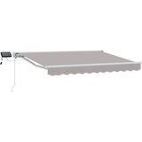  Ručni okvir tende s LED-ima Svijetlo siva i bijela. 3,5 x 2 m | shoptok.hr