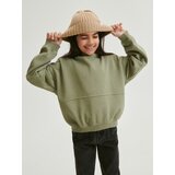 Reserved - Pamučni gornji dio trenirke s kapuljačom - maslinasto | shoptok.hr