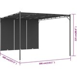  Vrtna sjenica s bočnim zastorom 4 x 3 x 2,25 m antracit | shoptok.hr