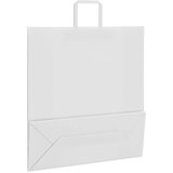  Papirnate vrećice 250 kom s ručkama bijele 45x17x48 cm | shoptok.hr