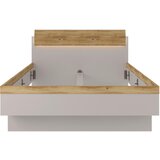 XORA POSTELJA 140 cm x 200 cm , les, leseni material barve hrasta, svetlo siva | Shoptok.si