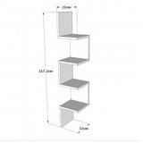 Kalune Design Bela stenska knjižna polica 22x117 cm Laura - Kalune Design | Shoptok.si