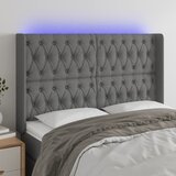  LED uzglavlje tamnosivo 147 x 16 x 118/128 cm od tkanine | Eponuda.ba