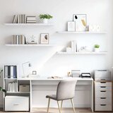  Polica na zidu Zidne 4 pcs Bijeli mramor 120 x 23 5 x 4 cm | shoptok.hr