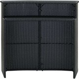 Poli vrtni barski stol crni 120 x 55 x 110 cm od poliratana | shoptok.hr