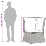  Kutna vrtna sofa s jastucima bež od poliratana | shoptok.hr