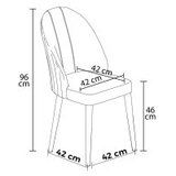 Hanah home set 4 stolice mara black chrome | ePonuda.com