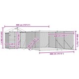 Vanjski kavez za pse s krovom srebrni 6x6x2,5 m pocinčani čelik | Shoptok.si
