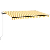  Automatska tenda sa senzorom LED 450 x 350 cm žuto-bijela | shoptok.hr