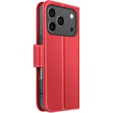 AVIZAR Denarnica etui za iPhone 17 Pro Max iz premium usnja s funkcijo stojala, Rdeča, (5000188958) | Shoptok.si