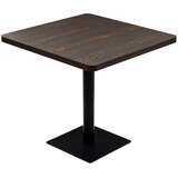  Kvadratni stol za bistro od MDF-a i čelika 80x80x75 cm tamni pepeljasti | shoptok.hr