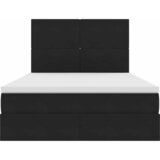  LED krevet za pohranu s madracem Crna 140 x 200 cm Baršun | shoptok.hr
