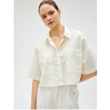 Koton Linen Blend Crop Oversize Shirt | Shoptok.si