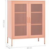 Ormarić za pohranu ružičasti 80 x 35 x 101,5 cm čelični | shoptok.hr
