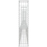 vidaXL Gabionska košara U-oblika s 5 stupova 500x20x100 cm željezna | shoptok.hr