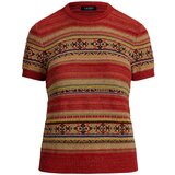 Polo Ralph Lauren Pulover tamo žuta / maslinasta / svijetlo crvena / bijela | shoptok.hr