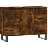 vidaXL Kopalniška omarica dimljeni hrast 80x33x60 cm inženirski les, (20801498) | Shoptok.si