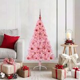 vidaXL Umjetna preddekorirana božićna jelka Roza 120 cm PVC | Shoptok.si