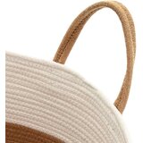  Košara za pohranu smeđe-bijela Ø 43 x 35 cm pamučna | shoptok.hr