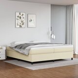  Okvir za krevet s oprugom krem 200x200 cm od umjetne kože | shoptok.hr