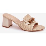Boto Beige Women's Heels With Decoration Ovittole | shoptok.hr