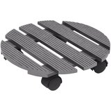 Kolica za biljke 4 kom siva Ø 30 x 7,5 cm WPC | Eponuda.com