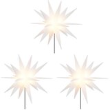  Božićna svjetla sa šiljcima 3 kom LED sklopiva bijele 35 cm | shoptok.hr
